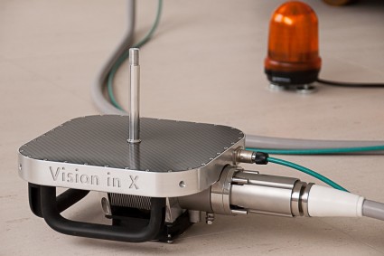 VX Exchanger XL, close view on the source-detector assembly from the source side